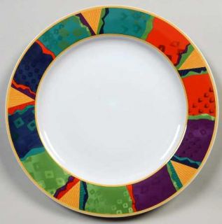 Oneida Vibrato 12 Chop Plate/Round Platter, Fine China Dinnerware   Multicolor