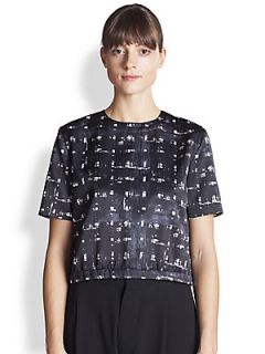 Marni Brush Print Top   Coal