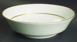 Mikasa Hunter 8 Round Vegetable Bowl, Fine China Dinnerware   White Scroll Deco