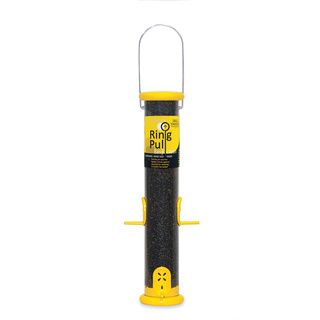 Ring Pull Yellow Feeder (YellowDimensions 15 inches long x 2.5 inches wideMicroban antimicrobial technology fights the growth of damaging bacteria, mold, and mildewCleaning instructions Lift the cap and pull the metal rod to remove the ports and feeder 