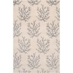 Large Somerset Bay Hand tufted Bacelot Bay Grey Beach inspired Wool Rug (8 X 11)