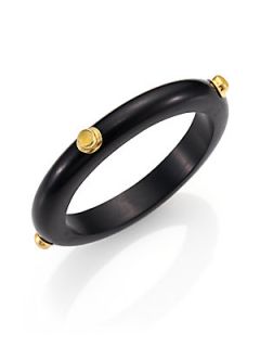 Megan Odabash Lemon Onyx & Wood Bracelet   Black