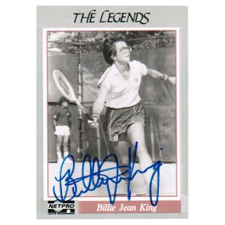 Tennis Express Billie Jean King Signed  Legends