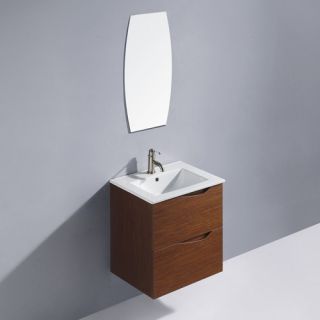 Vigo Industries VG09037118K Bathroom Vanity, 24 Suzetta Single w/Mirror Wenge