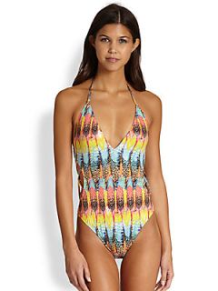 MILLY Positano Print Swimsuit   Tribal