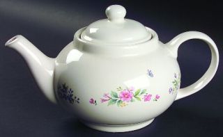 Pfaltzgraff Meadow Lane Teapot & Lid, Fine China Dinnerware   Stoneware, Floral