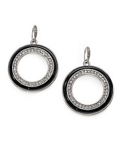 ABS by Allen Schwartz Jewelry Round Drop Earrings   Black Silver