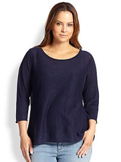 Eileen Fisher, Sizes 14 24 Linen Three Quarter Sleeve Top