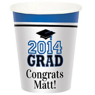 True Blue Grad Success Personalized Cups