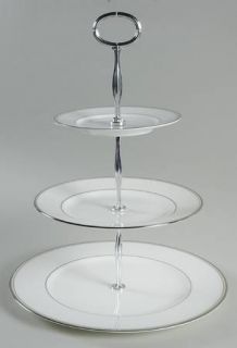 Waterford China Kilbarry Platinum 2 Tiered Serving Tray (Dp, Sp), Fine China Din