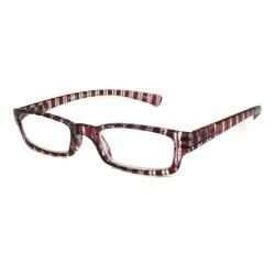 Nvu Eyewear Womens Montague Burgundy Stripe Reading Glasses