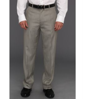 Perry Ellis Portfolio Classic Fit Flat Front Sharkskin Pant Mens Dress Pants (Gray)