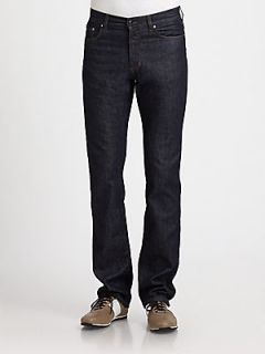 Versace Collection Ink Straight Leg Jeans   Blue