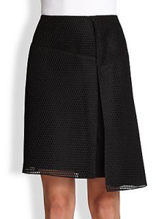 Reed Krakoff Honeycomb Jersey Skirt   Black