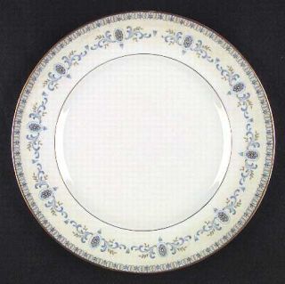 Franconia   Krautheim Toscana Dinner Plate, Fine China Dinnerware   Blue&Tan Flo