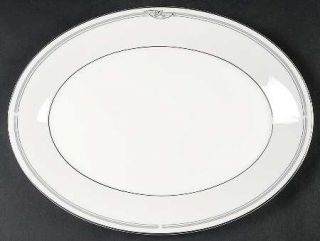 Royal Doulton Andante 13 Oval Serving Platter, Fine China Dinnerware   Gray Lin