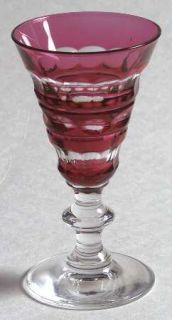 Val St Lambert Blarney Ruby Sherry Glass   Ruby