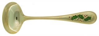 Retroneu Hollyday (Gold Electroplate) Gravy Ladle, Solid Piece   Gold Electroplt