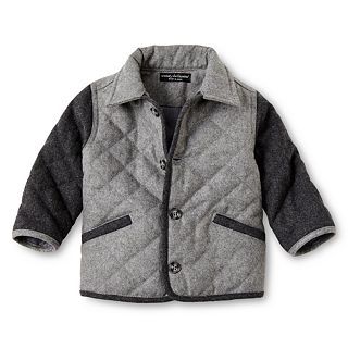 WENDY BELLISSIMO Wendy Bellissimo Quilted Jacket   Boys 6m 24m, Charcoal,