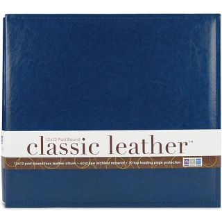 We R Classic 12x12 Cobalt Leather Postbound Album