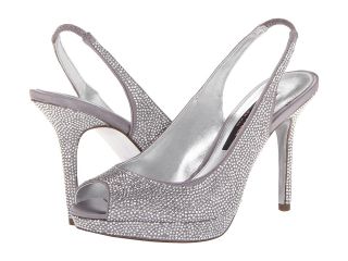 Nina Fatime Womens Sling Back Shoes (Silver)