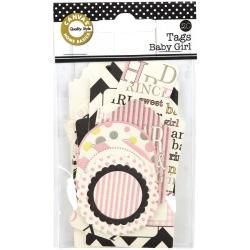 Printed Tags Assorted  Baby Girl 20/pkg