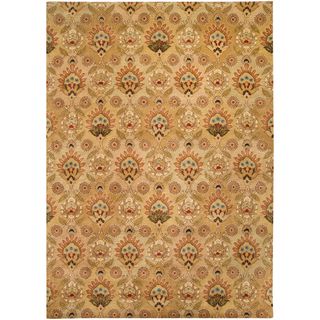 Hand tufted Vittoria Golden Gold Semi worsted New Zealand Wool Rug (33 X 53)