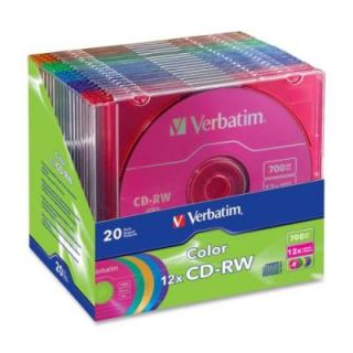 Verbatim 96685 CD Rewritable Media   CD RW   12x   700 MB   20