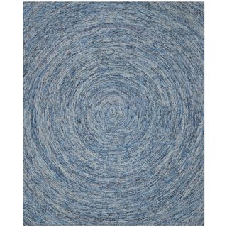 Safavieh Handmade Ikat Dark Blue/ Multi Wool Rug (89 X 12)