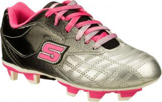 Girls Skechers Teamsterz   Black/Pink Soccer Cleats