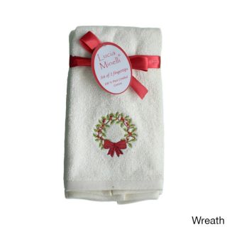 Embroidered Holiday Tip Towels (set Of 4)