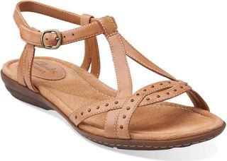 Womens Clarks Roya Vanna   Beige Leather Sandals