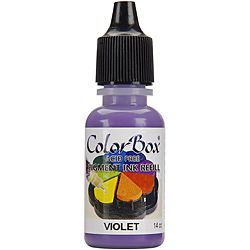 Colorbox Violet Ink Refill (VioletThis package contains one 0.47 ounce bottle of pigment inkAcid freeArchival qualityFade resistant Inkpad not includedConforms to ASTM D4236 )