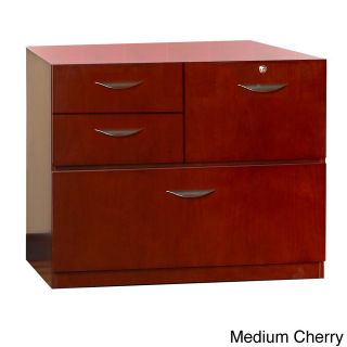 Mayline Mira Multi purpose Storage Unit With Unstained Unfinished Wood Top