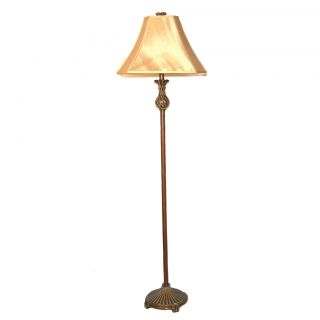 Aged Walnut Traditional Floor Lamp