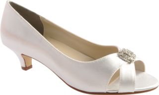 Womens Touch Ups Dot   White Satin Prom Shoes