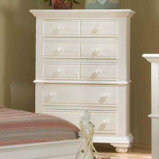 American Woodcrafters Cottage Traditions 5 Drawer Chest   Eggshell White   6510 