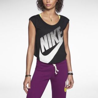 Nike Signal Cropped Womens T Shirt   Black