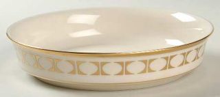 Lenox China Tempo Coupe Soup Bowl, Fine China Dinnerware   Gold Geometric Shapes