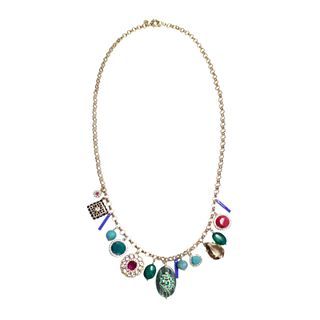 ZOe + SYD Color Treated Jade & Multi Charm Necklace, Womens