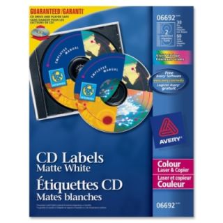 Avery Labels Laser CD/DVD Labels, White (6692)