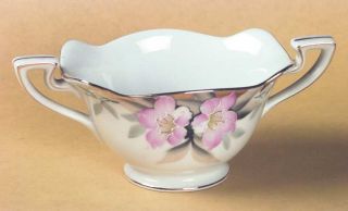Noritake Azalea Mini Open Sugar Bowl, Fine China Dinnerware   Pink,Patent#19322
