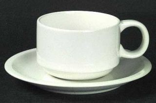 WR Midwinter Glacier Flat Cup & Saucer Set, Fine China Dinnerware   Japan,All Wh