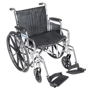 Drive Medical Chrome Sport 16 inch Wheelchair With Front Rigging Options