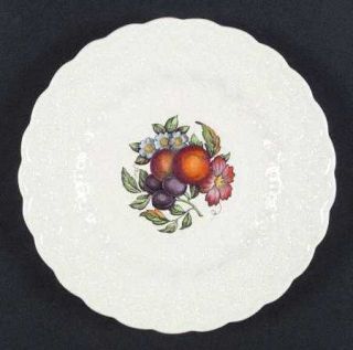 Spode Alden Luncheon Plate, Fine China Dinnerware   Fruit Centers, Daisy Embosse