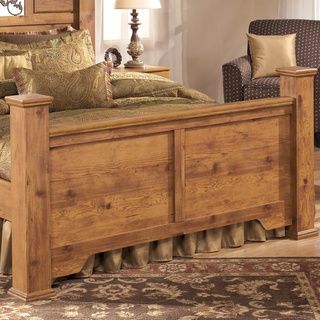Signature Design By Ashley Bittersweet King Rustic Pine Poster Footboard