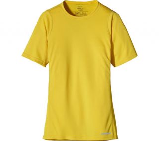 Womens Patagonia Short Sleeved Fore Runner Shirt   Chromatic Yellow Short Sleev