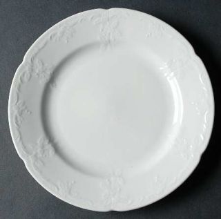 Kaiser Dubarry Salad Plate, Fine China Dinnerware   White, Raised Flower Trellis