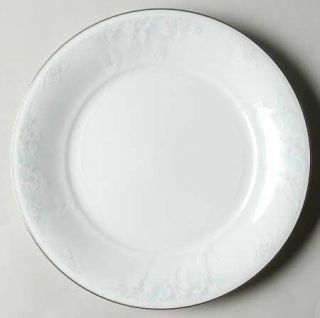 Noritake Bambury Salad Plate, Fine China Dinnerware   Ireland,White/Gray Flowers