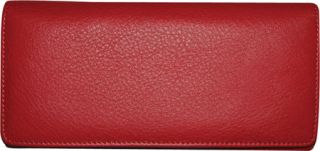 Womens Dopp Roma Expandable Clutch   Dark Red Wallets